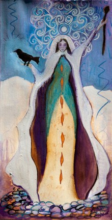 The Cailleach, Celtic Goddess, painting by Judith Shaw