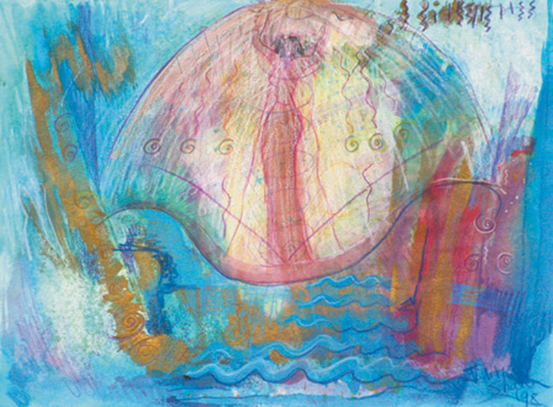 Inanna and the gifts painting by judith shaw