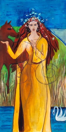 Aine, Summer Goddess painting by Judith Shaw