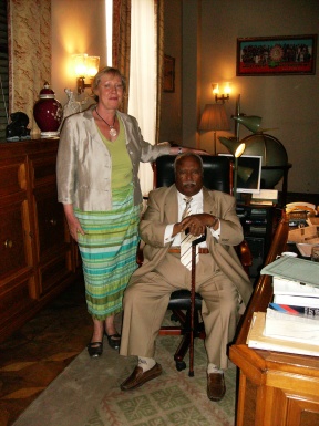 Annette with Pres. Girma in his office