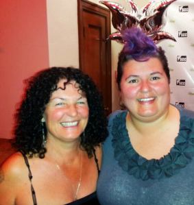 Author (L) at Beyond the Fence with Matthew Shepard’s best friend and panelist speaker, Romaine Patterson