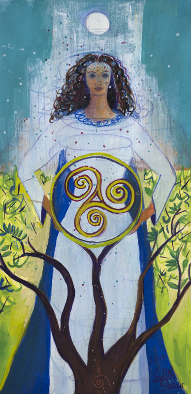 Danu, Celtic Mother Goddess, painting by Judith Shaw
