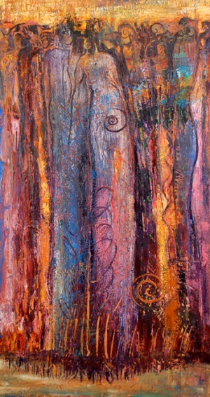 Ancestral Gathering I,paining by Judith Shaw