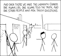 "Labyrinth Puzzle" by xkcd, sourced from https://xkcd.com/246/ 