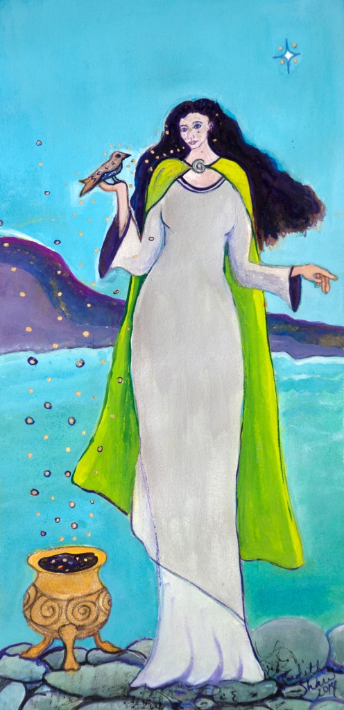 Branwen, Celtic Goddess painting my Judith Shaw