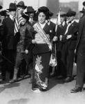 Komako Kimura, Japanese Sufragist, at women's right to vote march, Oct. 1917, New York City  Image sourced from: http://www.pinterest.com/historybyzim/women-s-suffrage-movement/, Accessed Nov. 2014