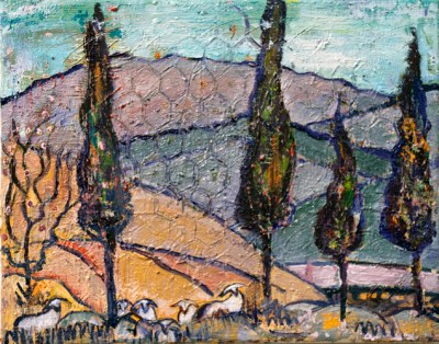 Molivos Before, painting by Judith Shaw