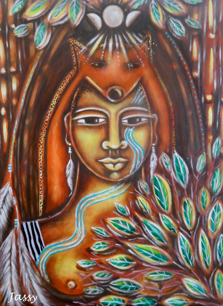 Shaman Woman - Connected to the cycles of life, the 'river beneath the river' runs through her body.