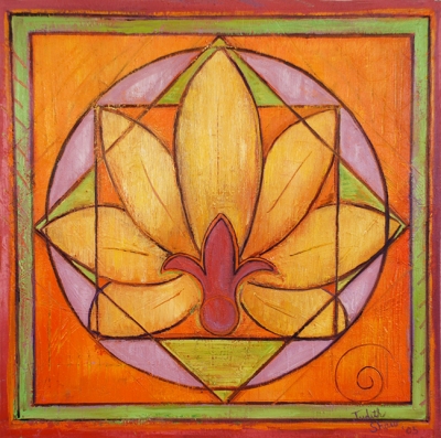 Lotus Mandala 1 , painting by Judith Shaw