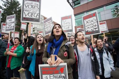Protests at Seattle University, click here for image source.  