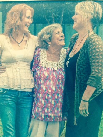 My sister Carissa, Nanna (Ailsa) and me