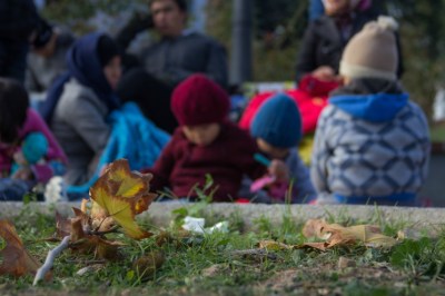 refugee children in Lesbos