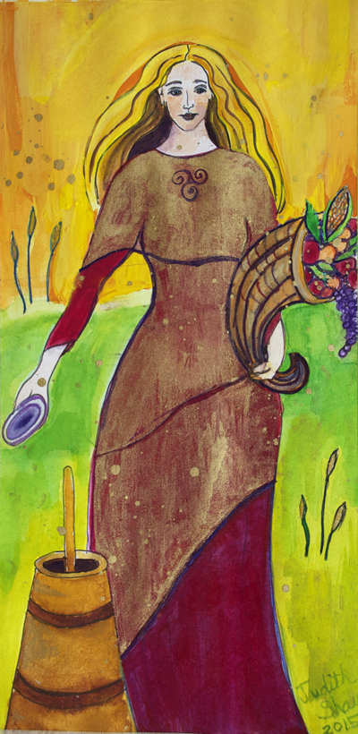 Rosmerta, Celtic Goddess painting by Judith Shaw