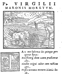 Illustration of Moertum (1558 Edition of Vergil's works)