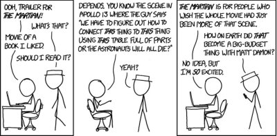 "The Martian," xkcd, image sourced from here.