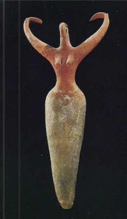 3500 BCE Egypt - Nile clay Goddess with upraised arms