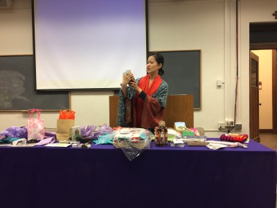 EunBee Ham leads us all in a fun night of exchanging gifts & auction.
