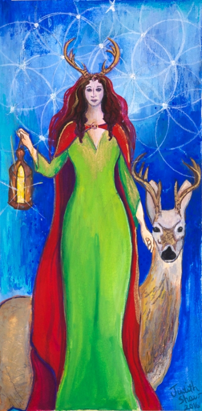 Elen of the Ways,painting by Judith Shaw