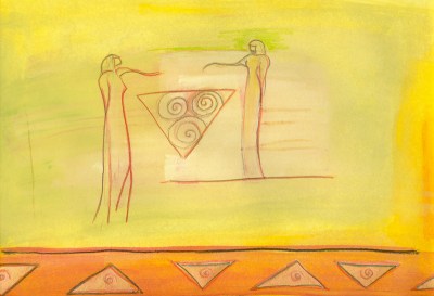 Guardians of the Triad, painting by Judith Shaw