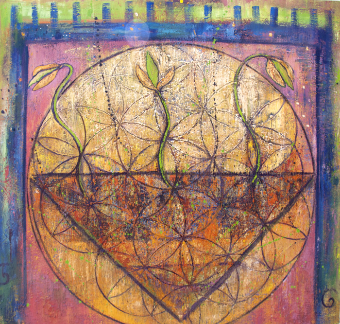 The Flower of Life painting by Judith Shaw