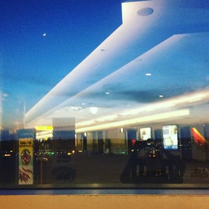 Photograph of sunset view from airport