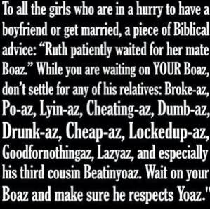 Ruth and Boaz social media meme