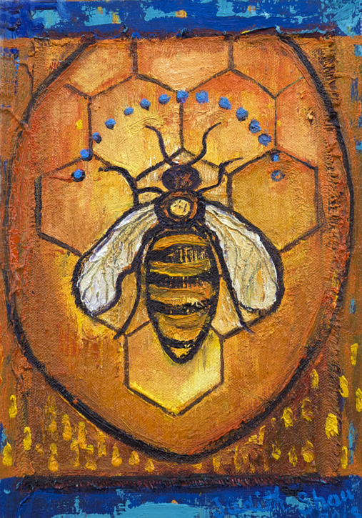 Queen-bee-painting-by-judith-shaw