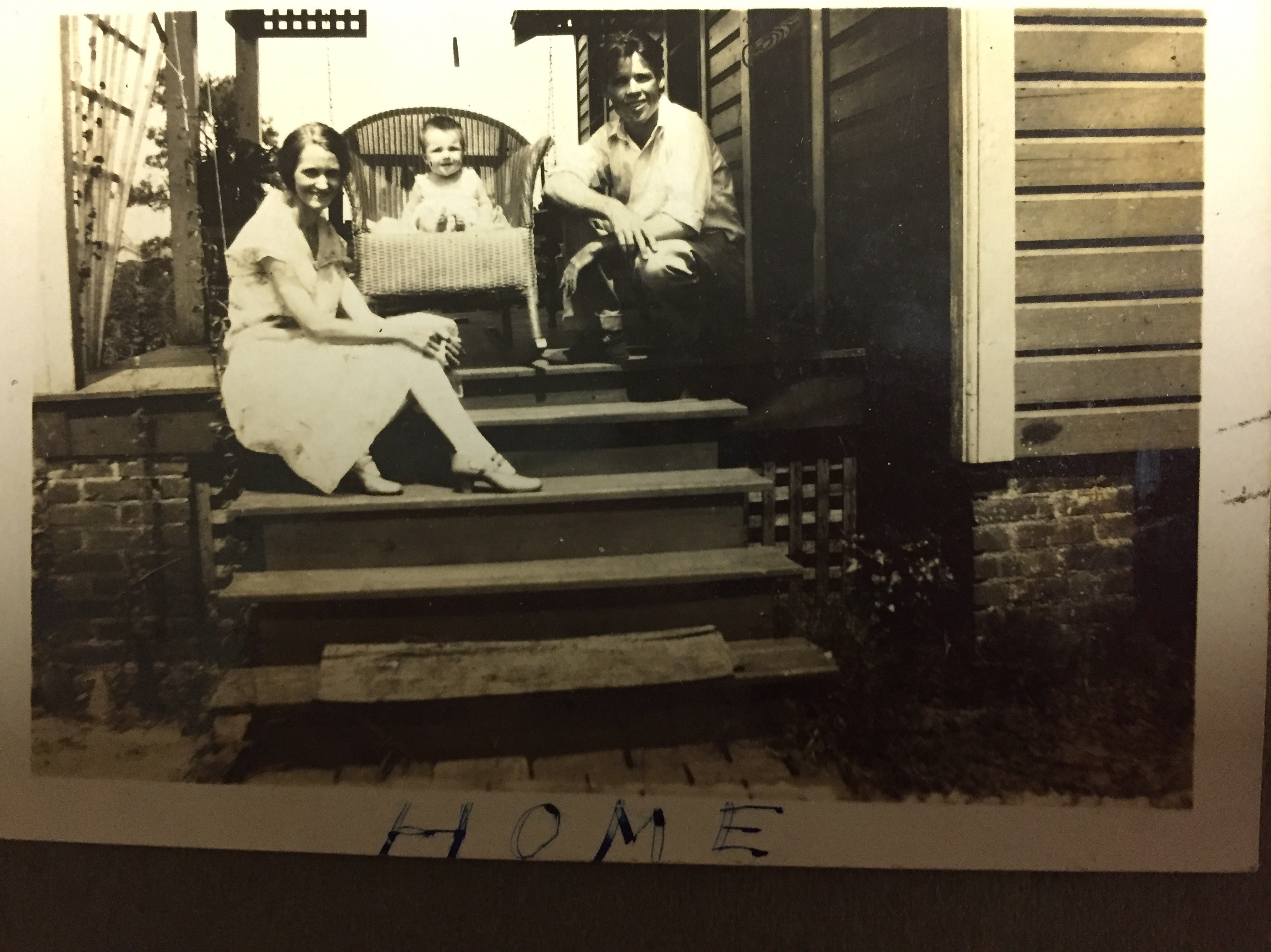 My grandparents and mother at their home in 1929.
