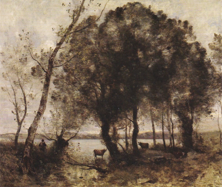 painting-by-Corot-the-lake
