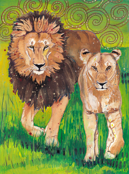 lion-spirit-guide-painting-by-judith-shaw