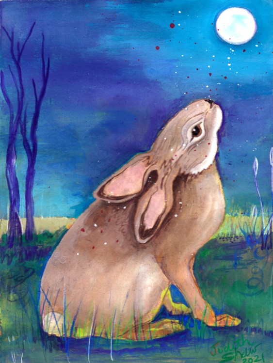 Moon-Rabbit-painting-by-Judith-Shaw