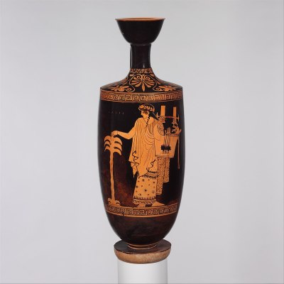 Woman with Lyre, ancient Greek vase