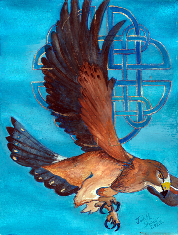 Hawk-soaring-visionary-painting-by-judith-shaw