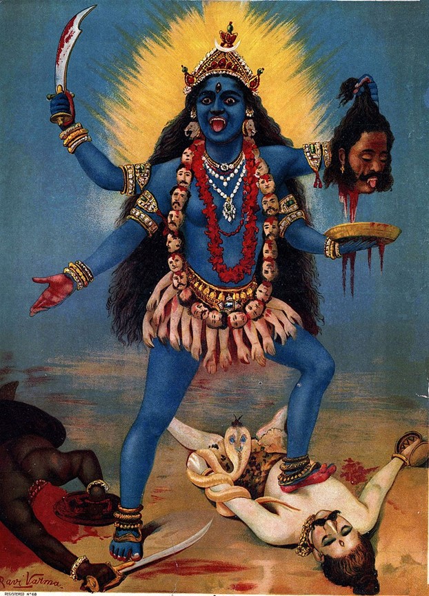 painting of Kali by Raja Ravi Varma