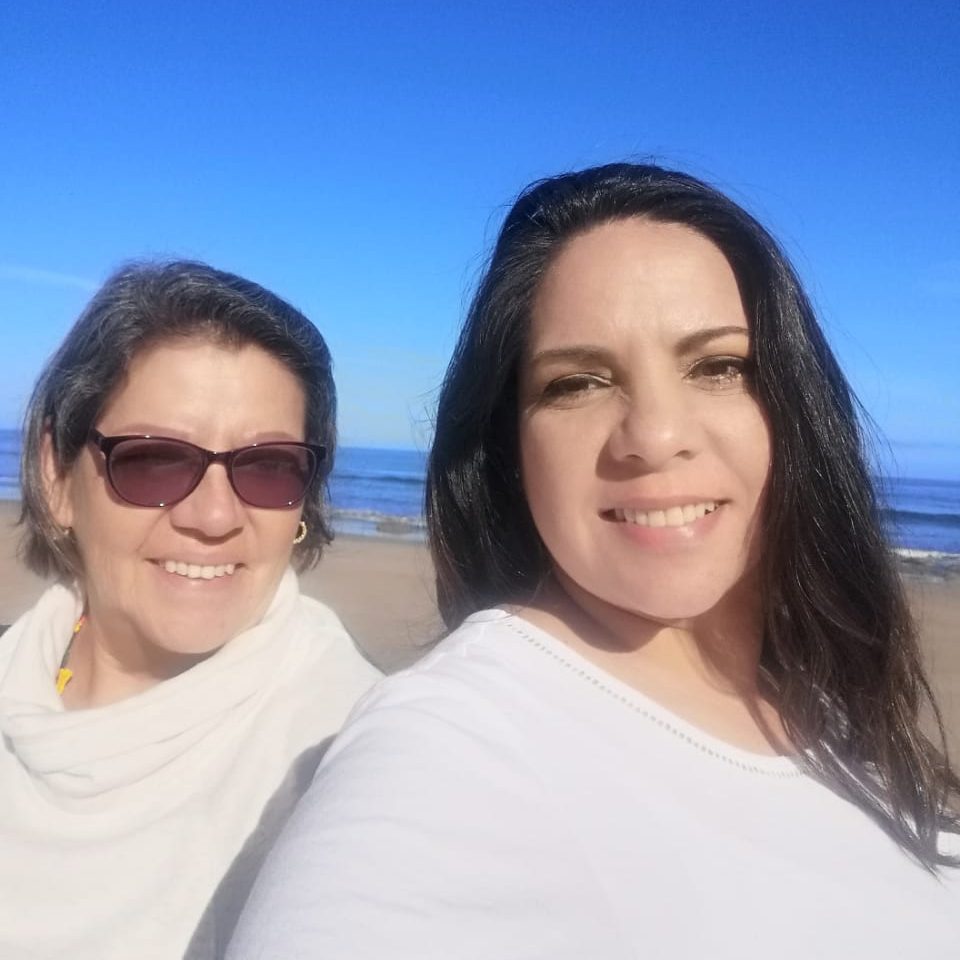 Picture of mom and her friend.  