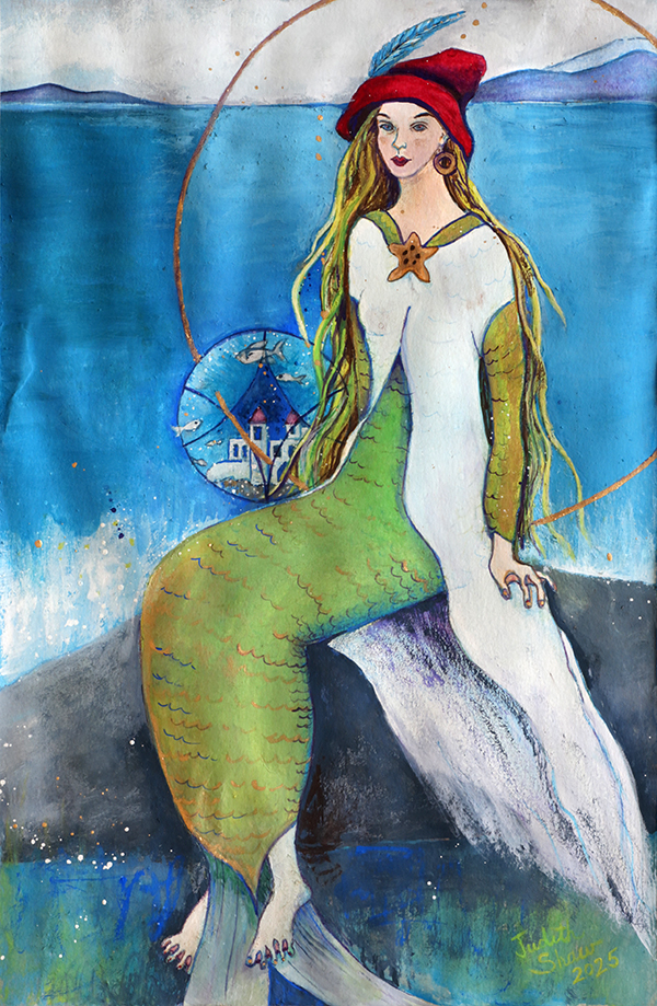 The_Merrow_Celtic_Mermaid_painting_by_Judith_Shaw